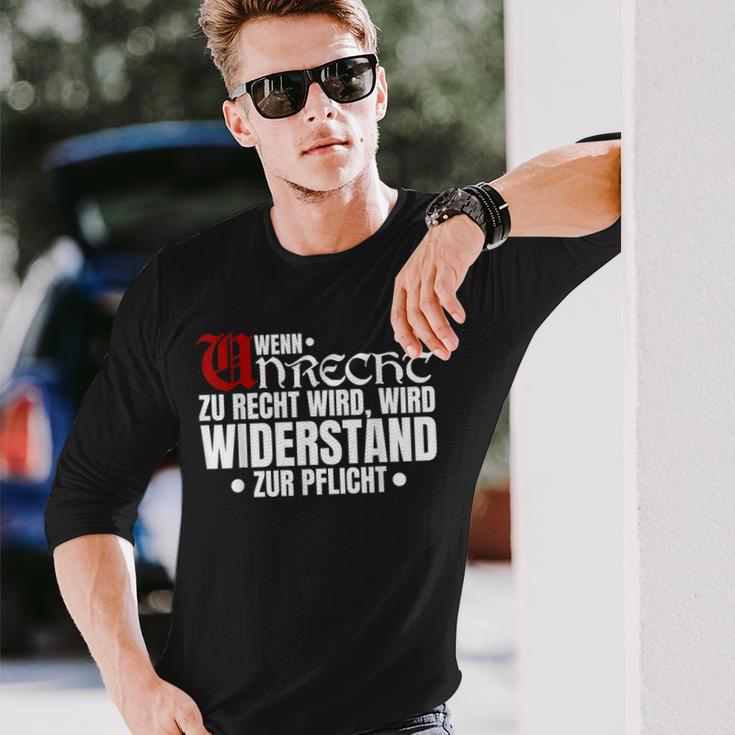 Wenn Unrecht Zu Recht Wird Resistance Zur Mandatory Langarmshirts Geschenke für Ihn