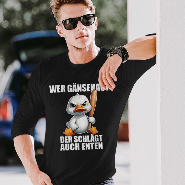 Wer Gänsehaut Der Schlagt Auch Enten Children's Langarmshirts Geschenke für Ihn