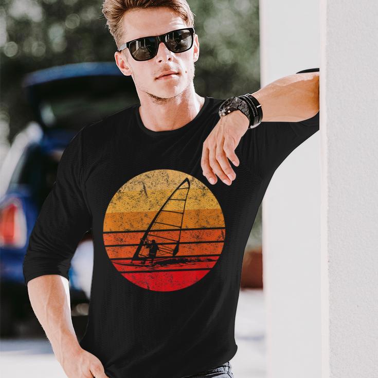 Windsurf Retrointage Sunset Langarmshirts Geschenke für Ihn