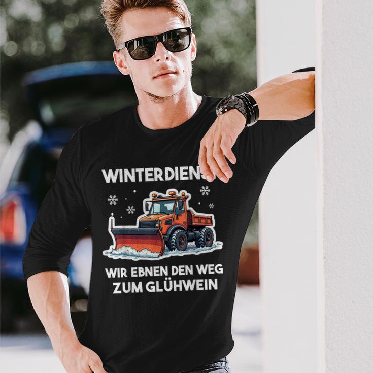 Winterdienst Schneepflugfahrer Humor Schneepflug Langarmshirts Geschenke für Ihn