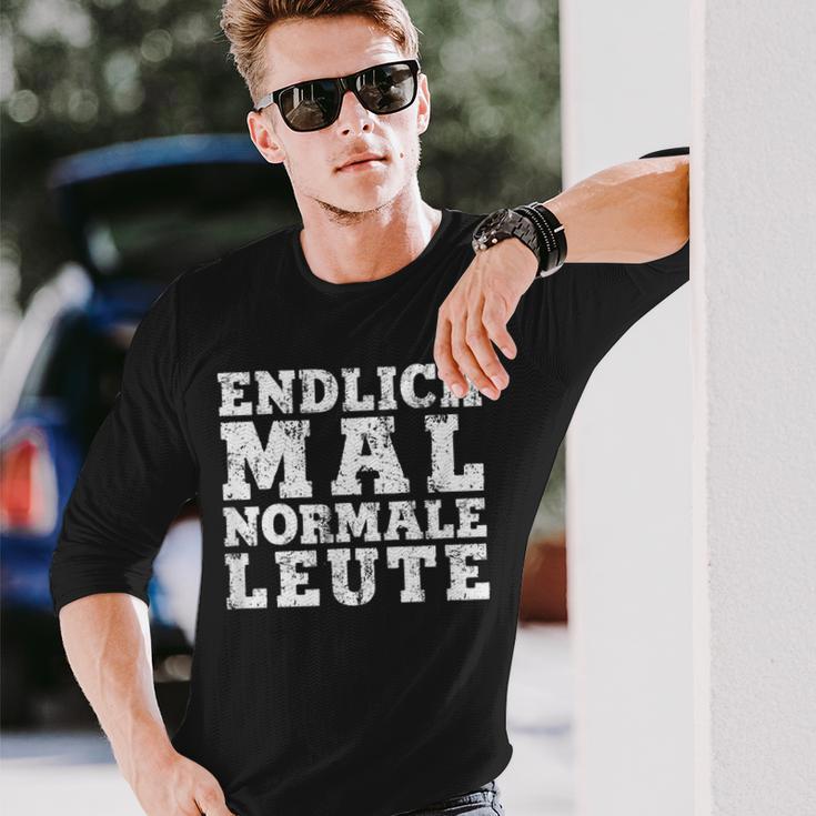 Withintage Print Endlich Mal Normale Leute Langarmshirts Geschenke für Ihn