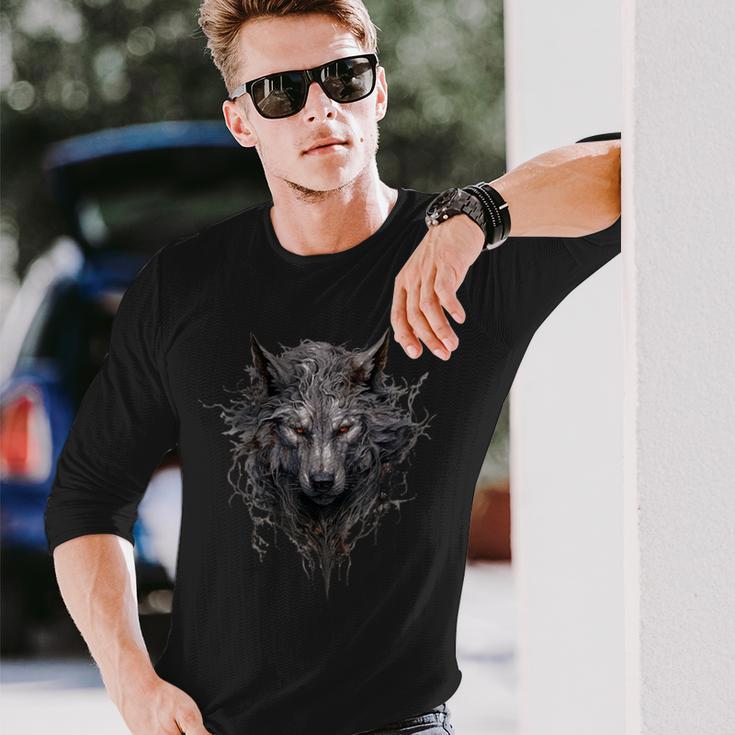 Wolf Iking Wolf Odins Wolvesalhalla Langarmshirts Geschenke für Ihn