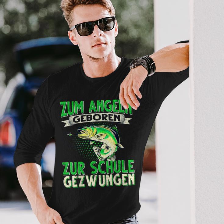 Zum Angeln Geboren Zum Angeln Geboren Zur Schule Gezw Langarmshirts Geschenke für Ihn