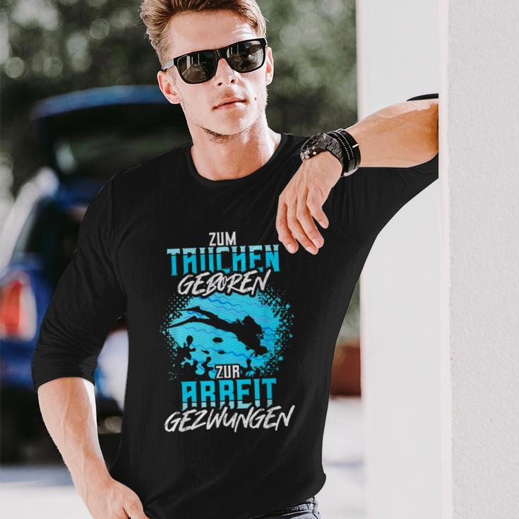 Zum Diving Geboren Slogan Sea Diver Langarmshirts Geschenke für Ihn