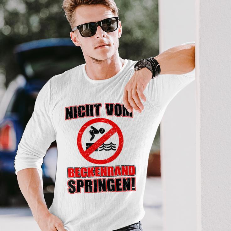 Bademeister Dlrg Nichtom Beckenrand Jumping S Langarmshirts Geschenke für Ihn