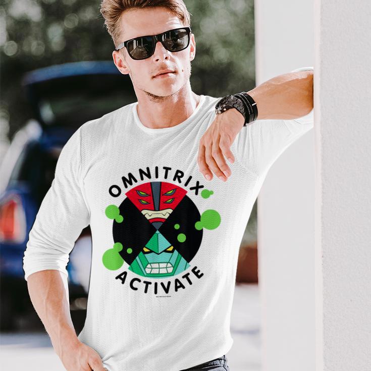 Ben 10 Omnitrix Activate Blue Langarmshirts Geschenke für Ihn