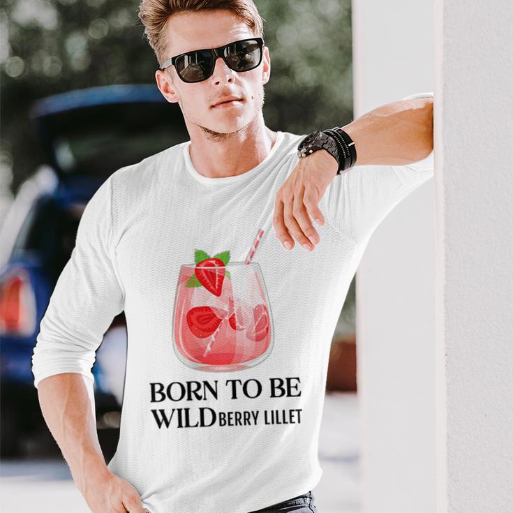 Born To Be Wildberry Lillet X Cocktail Mädelsabend Jga Langarmshirts Geschenke für Ihn