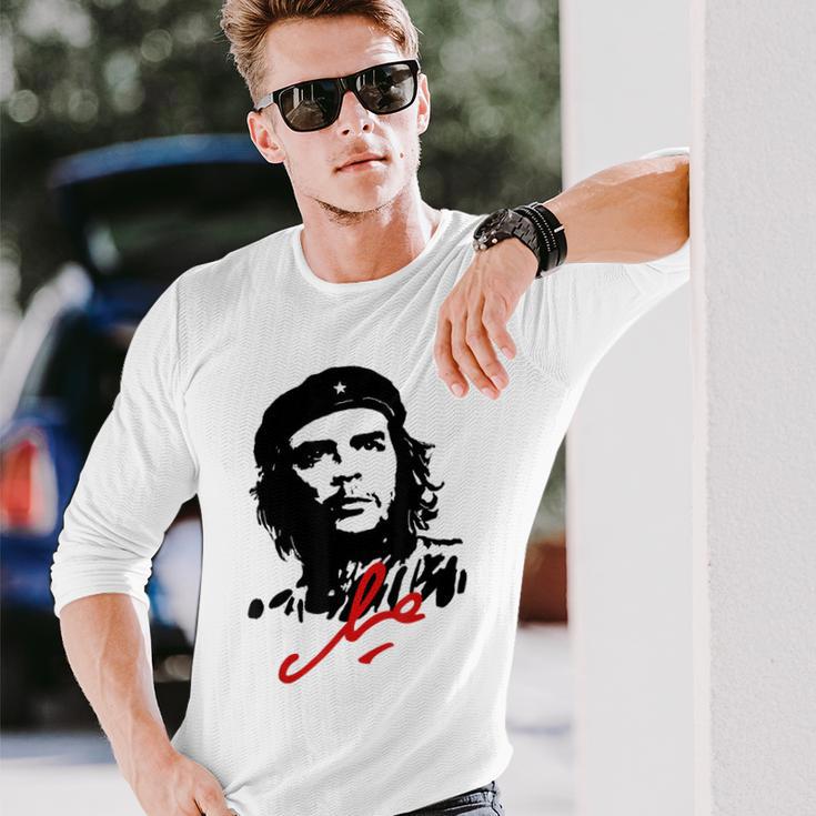 Che Guevara Cuba Rebel Signature Guerilla Icon Revolution Langarmshirts Geschenke für Ihn