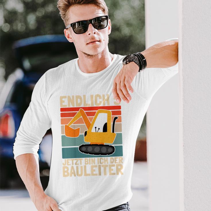 Children's Endlich 5 Jahre Jetzt Bin Ich Bauleiterintage Boy Digger Langarmshirts Geschenke für Ihn