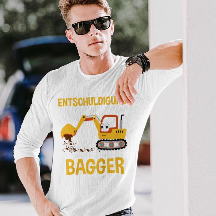 Children's Excuse Das Ich Zu Spät Bin Digger Driver Boy Digger 80 Langarmshirts Geschenke für Ihn