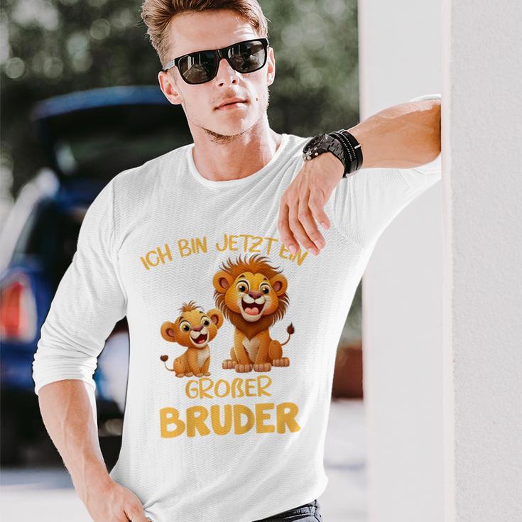 Children's Ich Bin Jetzt Ein Großer Bruder Löwen Motif Langarmshirts Geschenke für Ihn