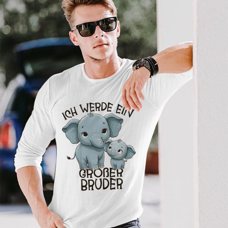 Children's Ich Werde Großer Bruder 2025 Elephant Langarmshirts Geschenke für Ihn