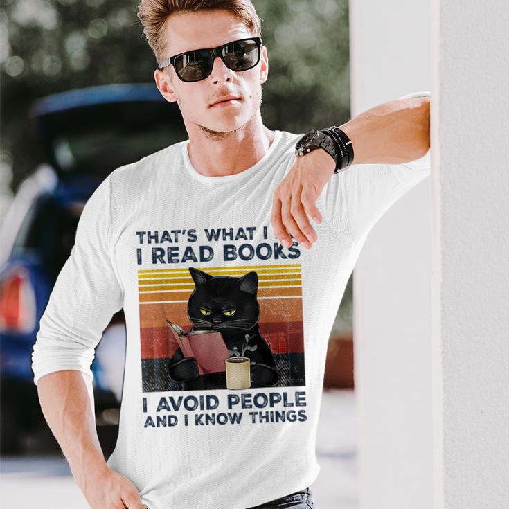 Das Ist Was Ich Mache Ich Lese Books Ich Meide Leute Ich Weiß Dinge Langarmshirts Geschenke für Ihn