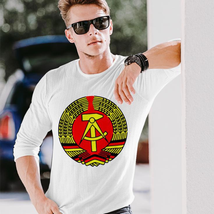 Ddr Flag Hammer And Compass Idea Langarmshirts Geschenke für Ihn