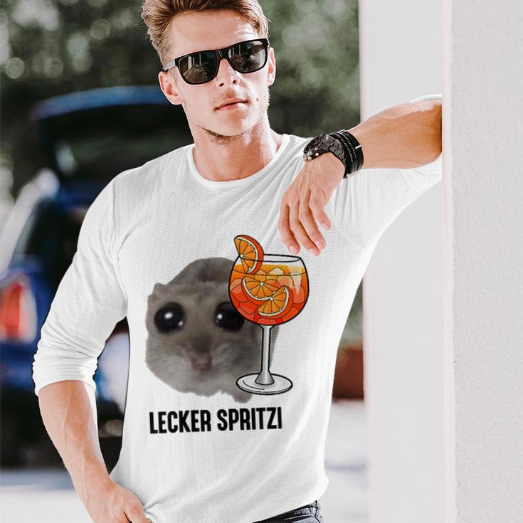 Delicious Spritzi X Sad Hamster Meme Boy Hallöchen Aperölchen Langarmshirts Geschenke für Ihn