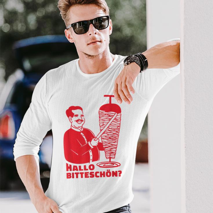 Döner Kebab Dönerladen Hallo Bitteschön Langarmshirts Geschenke für Ihn