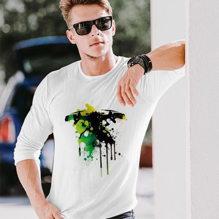 Drone Pilot Colourful Colours Drone Pilot Drone Langarmshirts Geschenke für Ihn