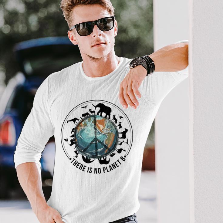 Es Gibt Keinen Planeten B Tiere Tag Der Erde Umwelt Natur A Langarmshirts Geschenke für Ihn