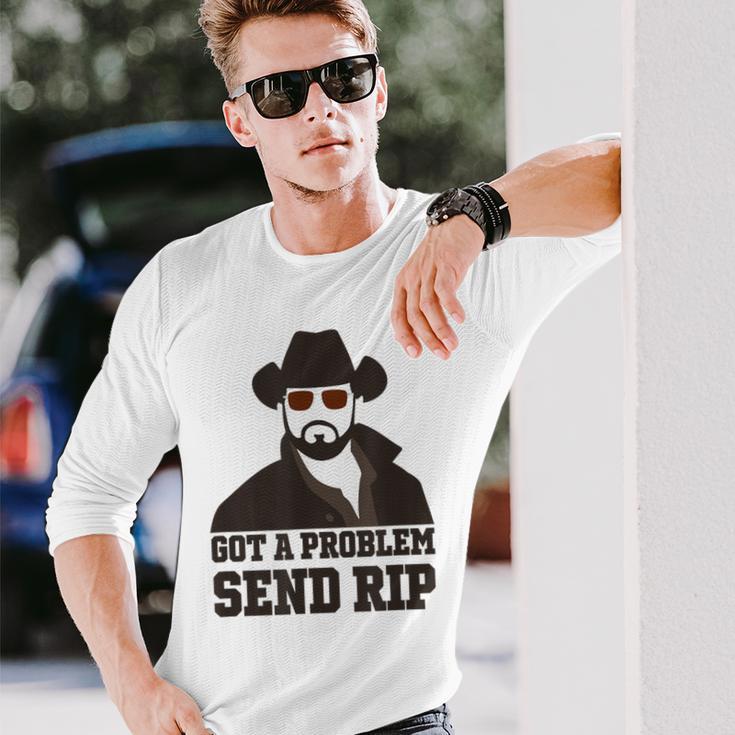 Habe Ein Problem Rip Senden Gray Langarmshirts Geschenke für Ihn