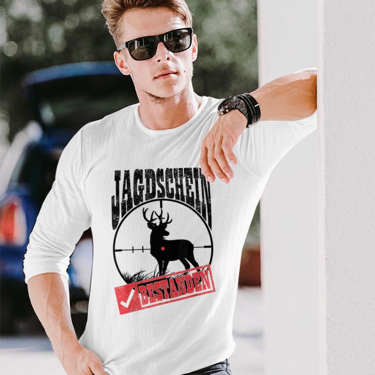 Hunting Schein Bestanden Hunter Deer Hunting Hunter Testing Langarmshirts Geschenke für Ihn