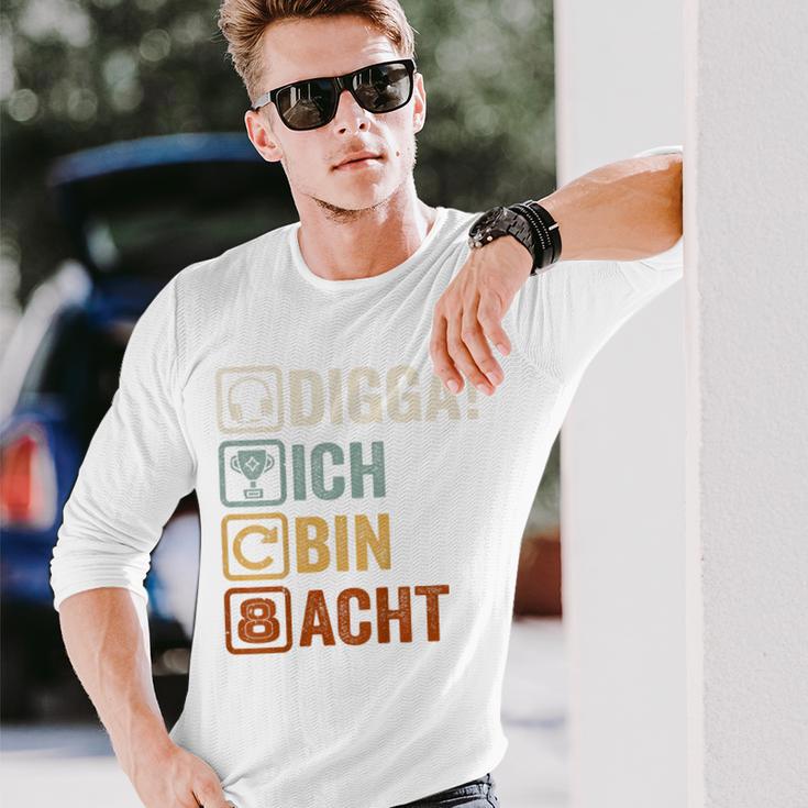 Ich Bin 8 Echt Jahre 8Th Birthday Boy Gamer Langarmshirts Geschenke für Ihn