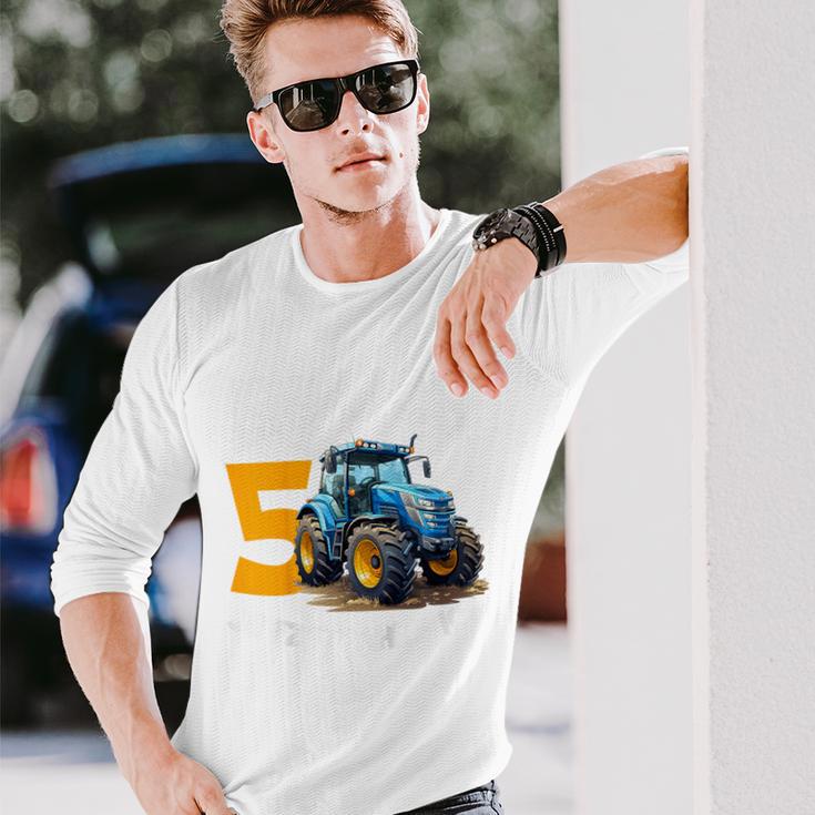 Kinder Endlich 5 Jetzt Fahre Ich Trekker Boys' Birthday Tractor Langarmshirts Geschenke für Ihn