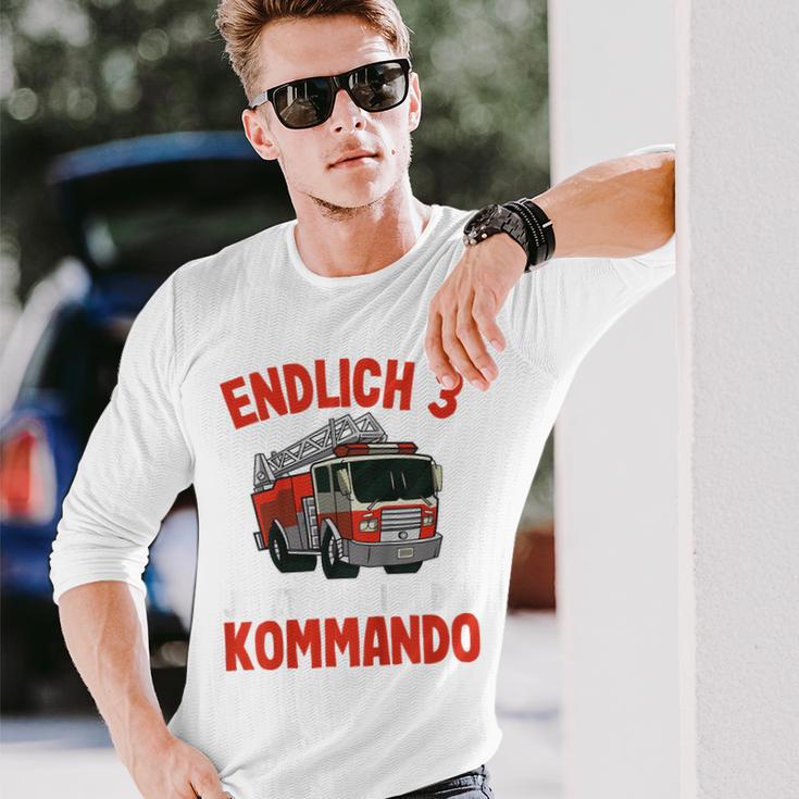 Kinder Endlich Drei Jahre 3Rd Birthday Boys Fire Brigade 80 Langarmshirts Geschenke für Ihn