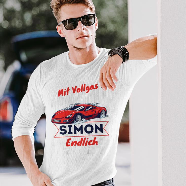 Kinder Endlich Schulkind Simon Personalised First Day Of School 2024 Langarmshirts Geschenke für Ihn