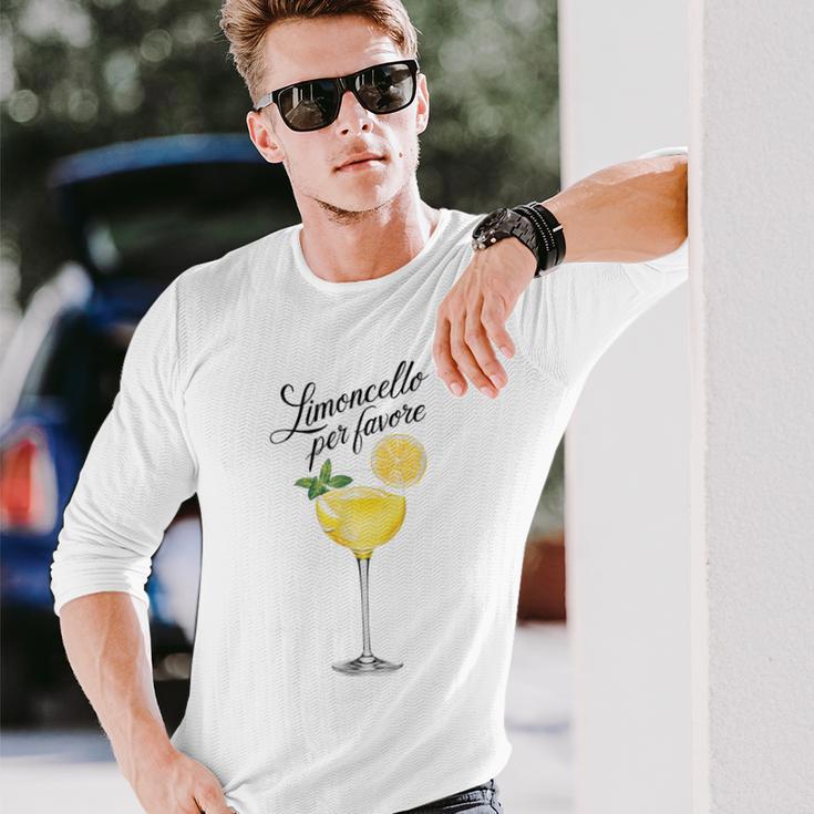 Limoncello Per Favore Italy Italian Lemon Gray Langarmshirts Geschenke für Ihn