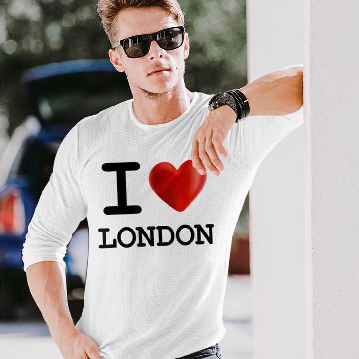 I Love London Souvenir Blue S Langarmshirts Geschenke für Ihn