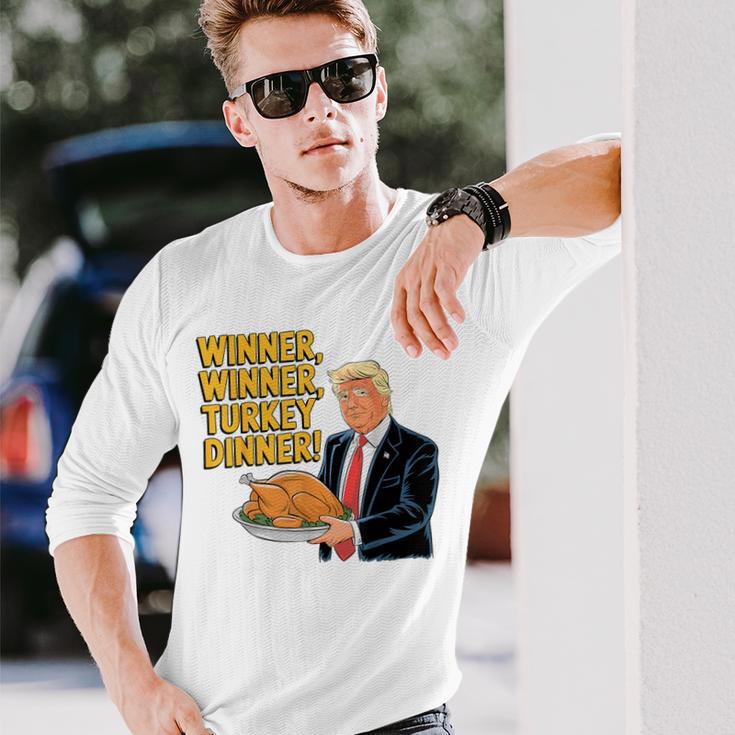 Lustiger Trump-Gewinner Truthahn Dinner Thanksgiving Langarmshirts Geschenke für Ihn