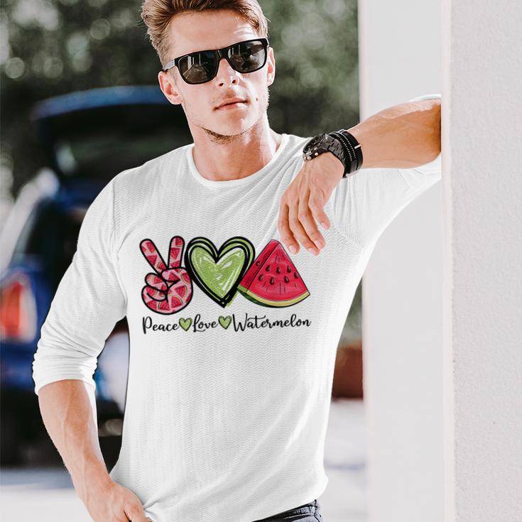 Melon Watermelon Summer Fruit Fruit Langarmshirts Geschenke für Ihn