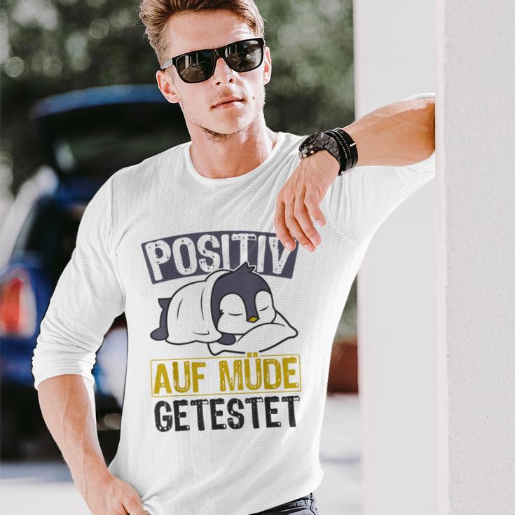 Positiv Auf Müde Getestet Cute Penguin Sleep S Langarmshirts Geschenke für Ihn