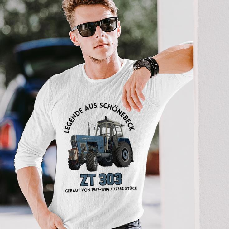 Progress Zt 303 Tractor Legend From Schönebeck Gray Langarmshirts Geschenke für Ihn