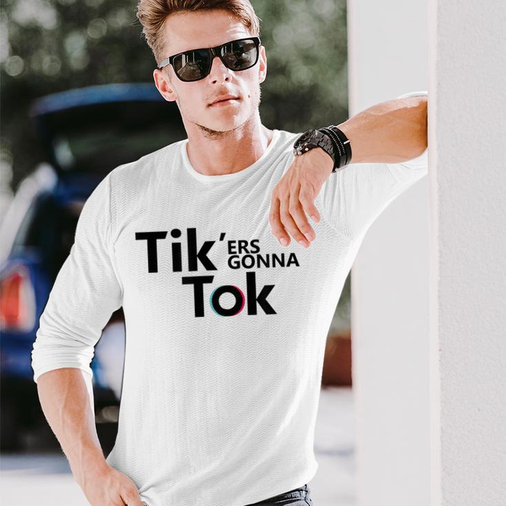 Tik'ers Gonna Tok Gray Langarmshirts Geschenke für Ihn