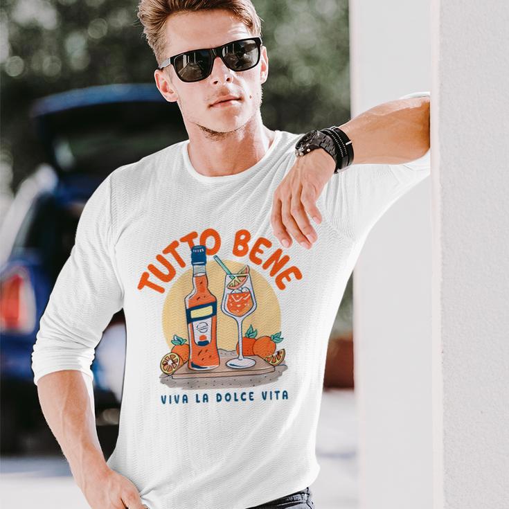 Tutto Bene Xiva La Dolceita Aperoil Spritz Club Back Langarmshirts Geschenke für Ihn