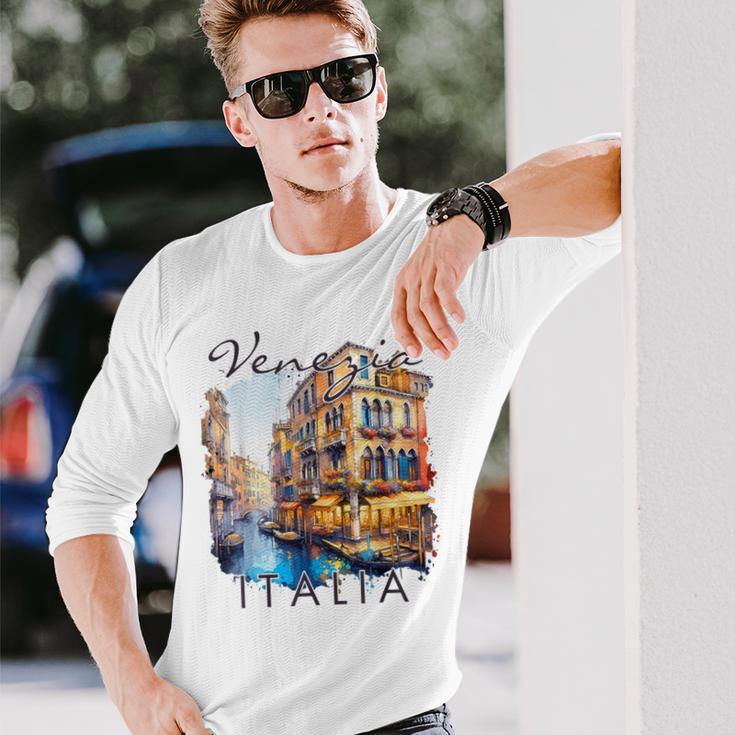 Venezia Italia Travelenice On Travel Meet Me In Italy Langarmshirts Geschenke für Ihn