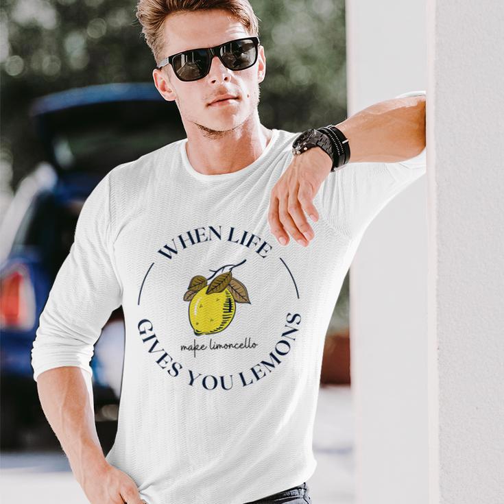 Wenn Das Leben Dir Zitronen Gibt Mach Limoncello Langarmshirts Geschenke für Ihn