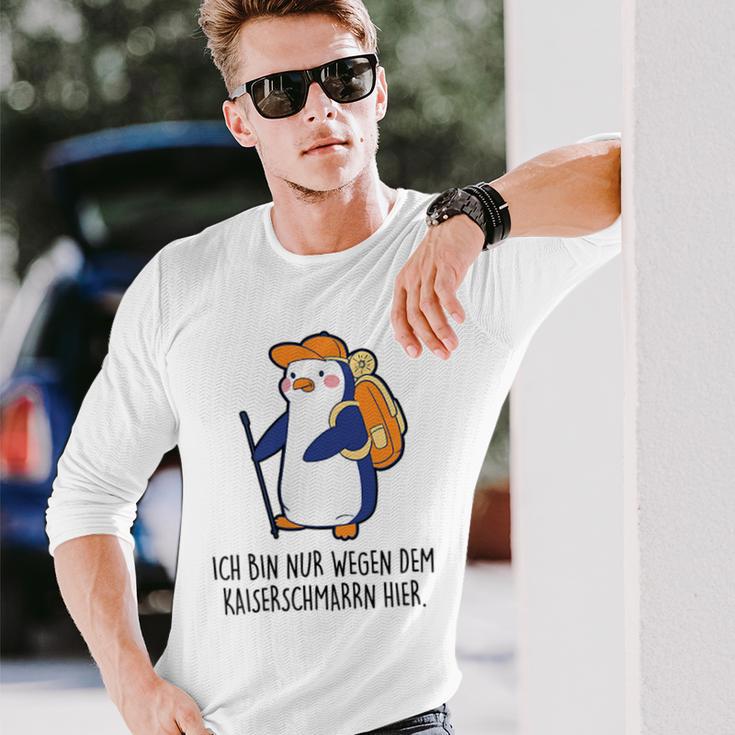 X Penguin Fun Ich Bin Nur Wegen Dem Kaiserenschmarrn Hier Ich Bin Nur Wegen Dem Kaiserenschmar Langarmshirts Geschenke für Ihn