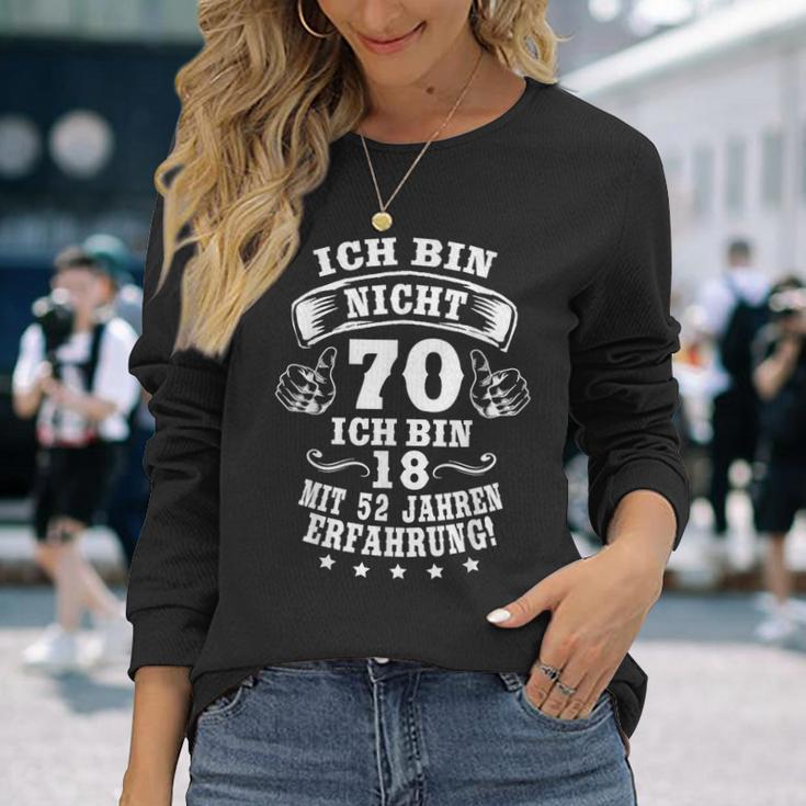 70Th Birthday Ich Bin Nicht 70 Jahre Party Saying Langarmshirts Geschenke für Sie