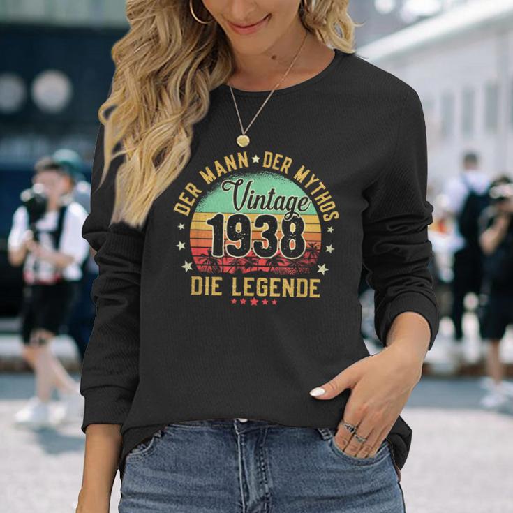 84Th Birthday Man Mythos Legendintage 1938 Langarmshirts Geschenke für Sie