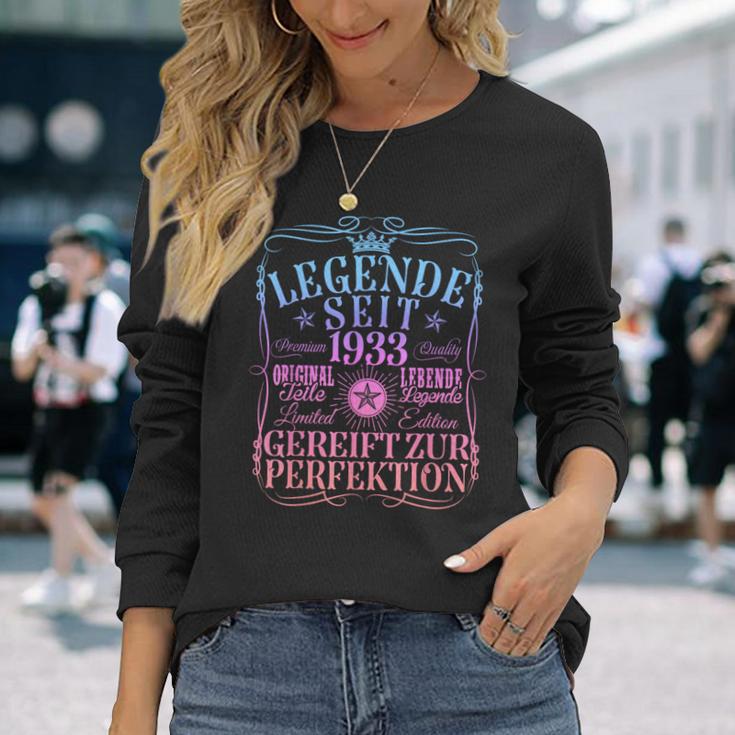 91 Geburtstag Mann Frau 91 Jahre 1933 Deko Lustig Geschenk Langarmshirts Geschenke für Sie