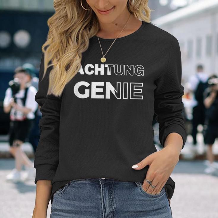 Achtung Genie Langarmshirts Geschenke für Sie