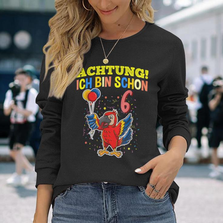 Achtung Ich Bin Schon 6 Animals German Langu Langarmshirts Geschenke für Sie