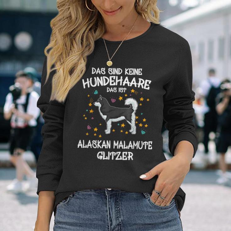 Alaskan Malamute Glitter Dog Holder Idea Dog Langarmshirts Geschenke für Sie