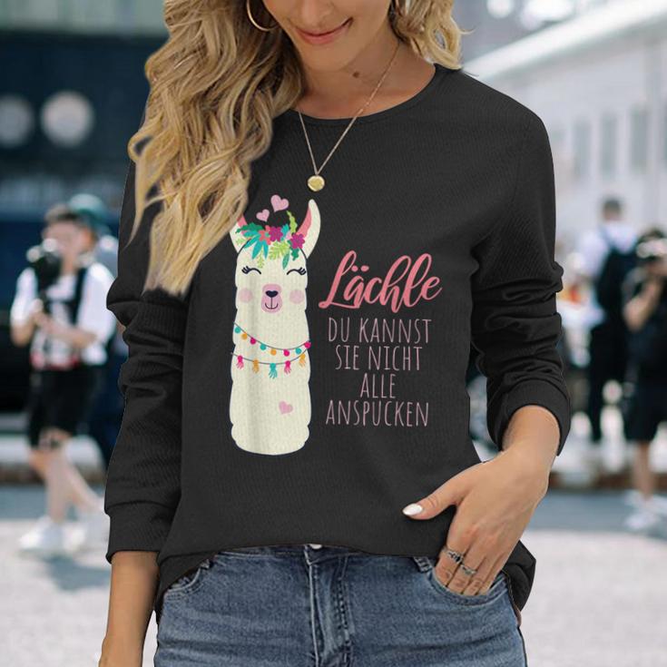 Alpaca Lächle Du Kannst Sie Nicht Alle Anspcken S Langarmshirts Geschenke für Sie