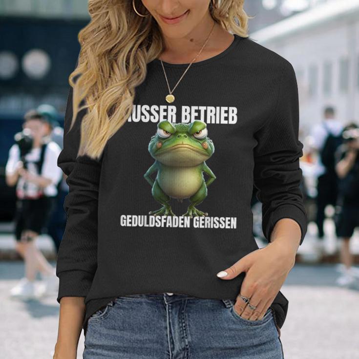 Außer Berieb Geduldsfaden Gerissen Frosch Monday Langarmshirts Geschenke für Sie