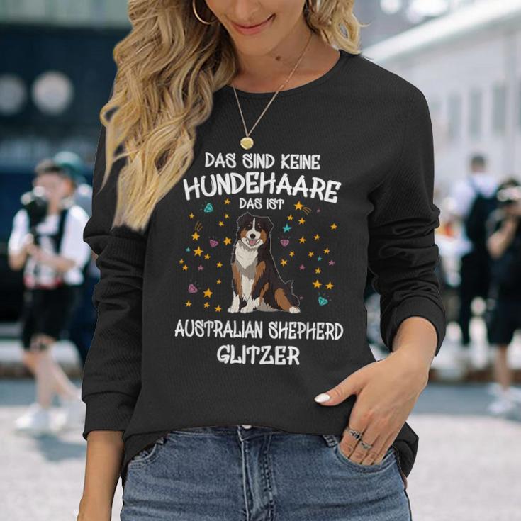 Australian Shepherd Glitter Dog Holder Aussie Dog Langarmshirts Geschenke für Sie