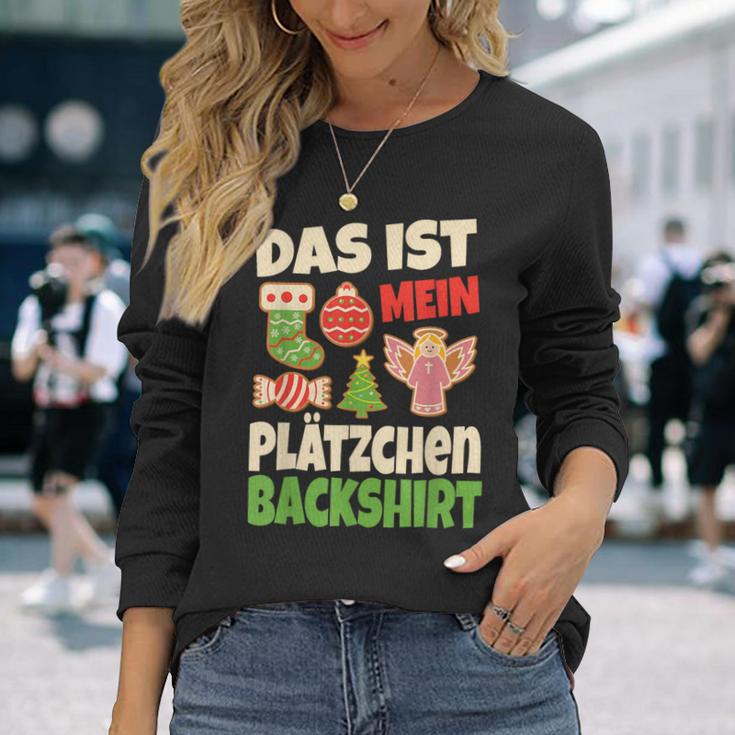 Backen Christmas Das Ist Mein Plätzchen Baking Christmas That Langarmshirts Geschenke für Sie