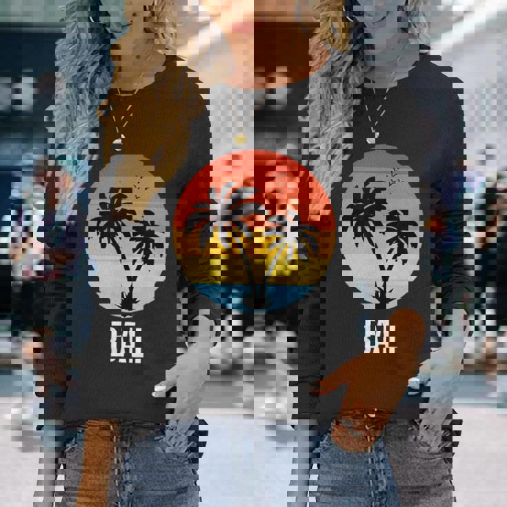 Bali Souvenirintageacaciones Retro Bali Camiseta de manga larga Regalos para ella